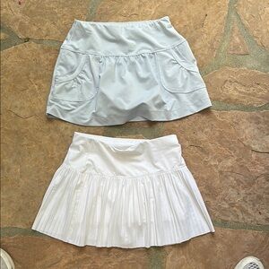 Light Blue and White Mini Skirts — Casual Athletic & Pleated Styles